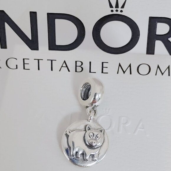 Pandora Chinese Zodiac Pig Dangle Charm S925 Silver with box - Picture 1 of 5